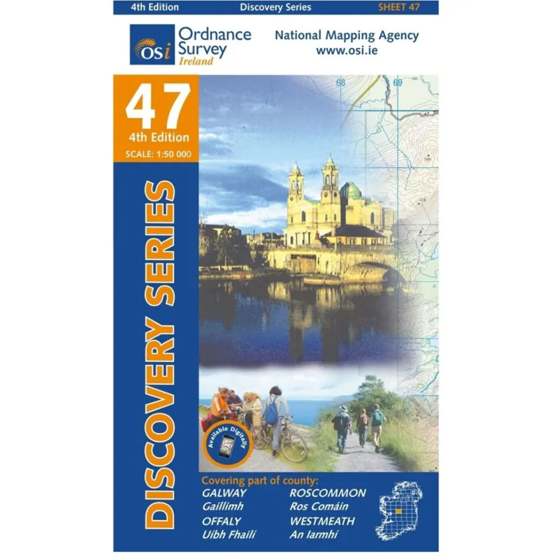 OSI Discovery Series Sheet 47 Lamfold GalwayOffalyRoscommon Westmeath 4th Edition 2016